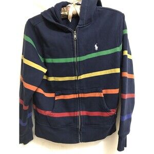 Polo Ralph Lauren boys Hoodie Jacket Size M 10-12 Full Zippered
